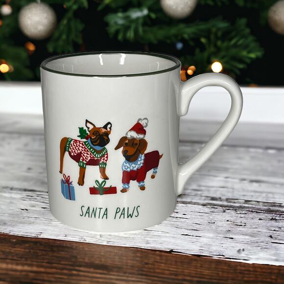 Threshold Other - Threshold Santa Paws Mug Dogs in Santa Hat and Christmas Sweaters
